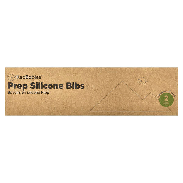 <img alt="KeaBabies, Prep Silicone Bibs, 3-36 Months, Mellow, 2 Pack" title="KeaBabies, Prep Silicone Bibs, 3-36 Months, Mellow, 2 Pack,810019229497"