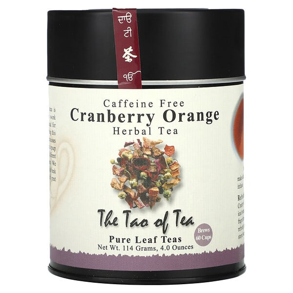 <img alt="The Tao of Tea, Herbal Tea Blend, Cranberry Orange, Caffeine Free, 4 oz (114 g)" title="The Tao of Tea, Herbal Tea Blend, Cranberry Orange, Caffeine Free, 4 oz (114 g),689951110008"