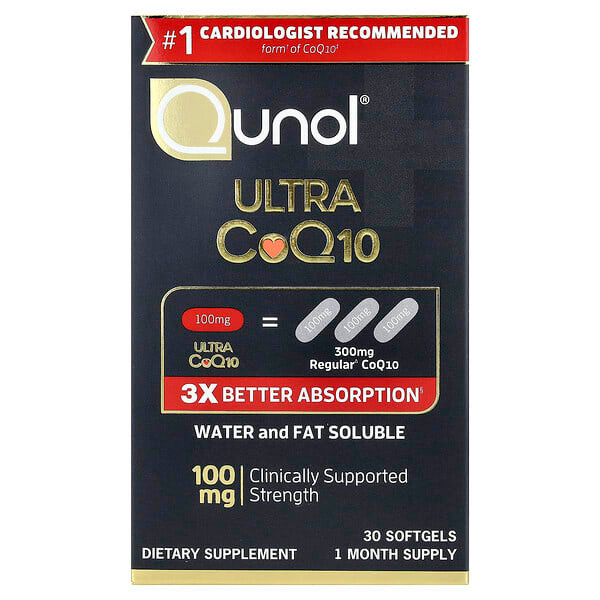 <img alt="Qunol, Ultra CoQ10, 30 Softgels" title="Qunol, Ultra CoQ10, 30 Softgels,898440001028"