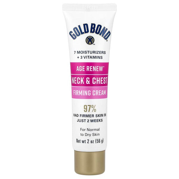 <img alt="Gold Bond, Age Renew, Neck & Chest Firming Cream, For Normal to Dry Skin, Fragrance Free, 2 oz (56 g)" title="Gold Bond, Age Renew, Neck & Chest Firming Cream, For Normal to Dry Skin, Fragrance Free, 2 oz (56 g),041167043202"