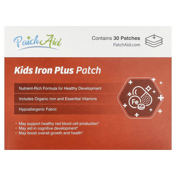 <img alt="PatchAid, Kids Iron Plus Patch, 30 Patches" title="PatchAid, Kids Iron Plus Patch, 30 Patches,038407585875"
