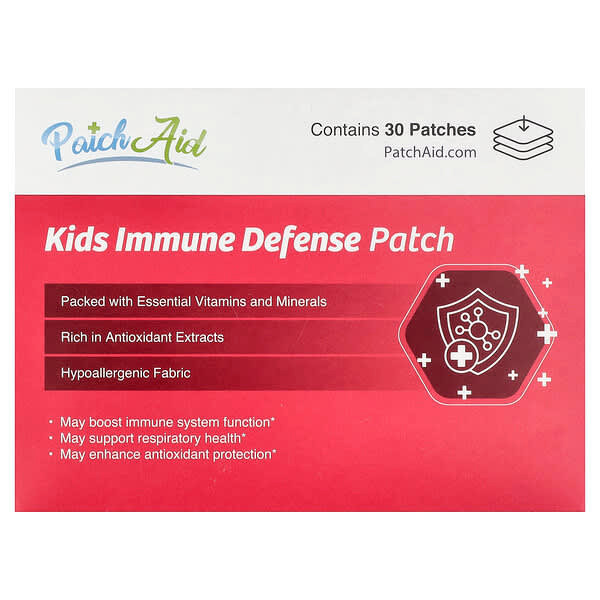 <img alt="PatchAid, Kids Immune Defense Patch, 30 Patches" title="PatchAid, Kids Immune Defense Patch, 30 Patches,038407585813"