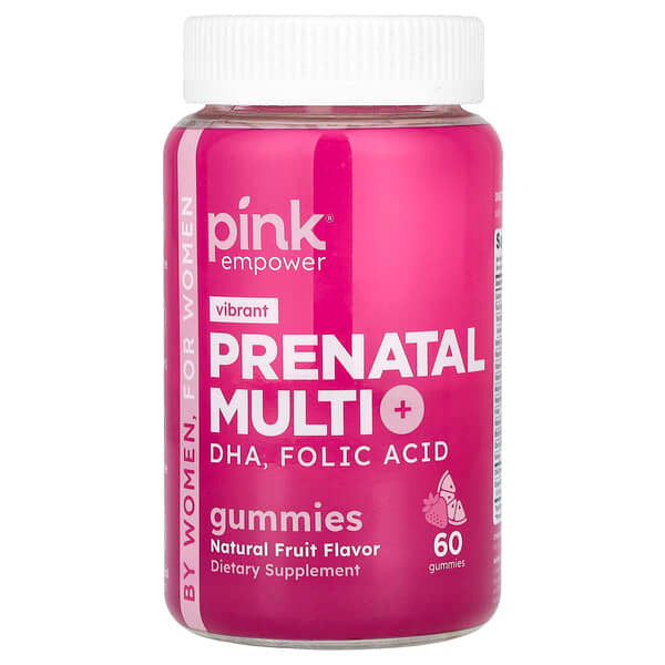 <img alt="Pink, Prenatal Multi Gummies + DHA, Folic Acid, Natural Fruit, 60 Gummies" title="Pink, Prenatal Multi Gummies + DHA, Folic Acid, Natural Fruit, 60 Gummies,840093114075"