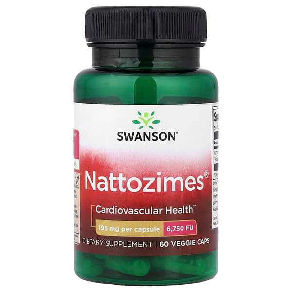 <img alt="Swanson Vitamins, Nattozimes, 195 mg, 60 Veggie Caps" title="Swanson Vitamins, Nattozimes, 195 mg, 60 Veggie Caps,087614023267"