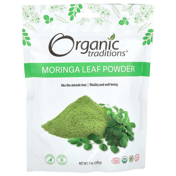 <img alt="Organic Traditions, Moringa Leaf Powder, 7 oz (200 g)" title="Organic Traditions, Moringa Leaf Powder, 7 oz (200 g),627733010610"