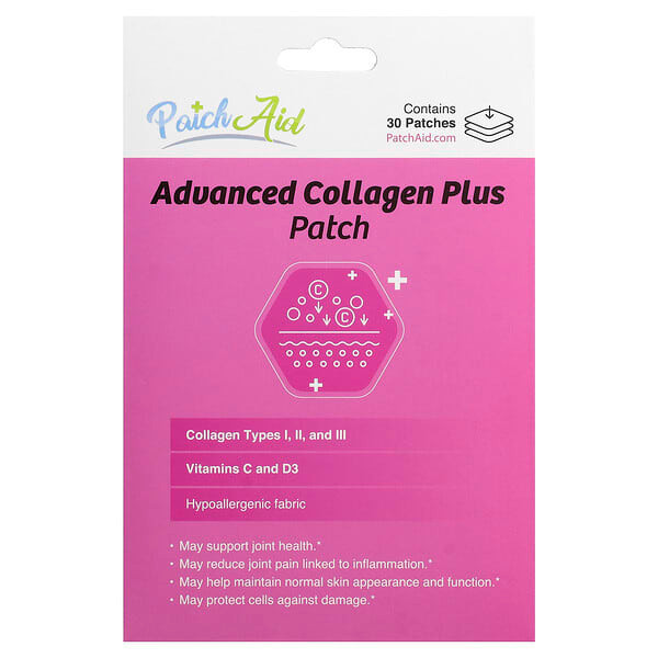 <img alt="PatchAid, Advanced Collagen Plus Patch, 30 Patches" title="PatchAid, Advanced Collagen Plus Patch, 30 Patches,810210300216"