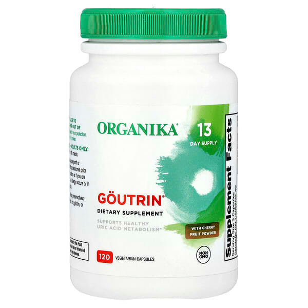 <img alt="Organika, Goutrin with Cherry Fruit Powder, 120 Vegetarian Capsules" title="Organika, Goutrin with Cherry Fruit Powder, 120 Vegetarian Capsules,620365250041"