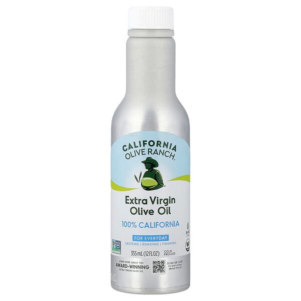 <img alt="California Olive Ranch, 100% California, Extra Virgin Olive Oil, Cold-Pressed, 12 fl oz (355 ml)" title="California Olive Ranch, 100% California, Extra Virgin Olive Oil, Cold-Pressed, 12 fl oz (355 ml),850687110703"