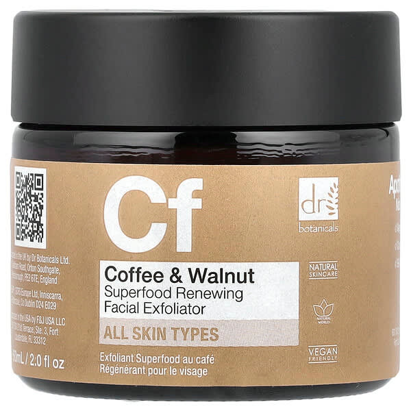 <img alt="Dr. Botanicals, Coffee & Walnut Superfood Renewing Facial Exfoliator, 2 fl oz (60 ml)" title="Dr. Botanicals, Coffee & Walnut Superfood Renewing Facial Exfoliator, 2 fl oz (60 ml),5060881928980"