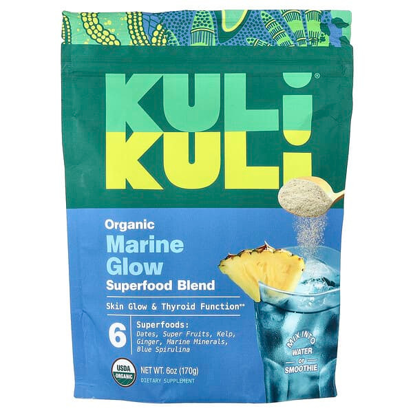 <img alt="Kuli Kuli, Organic Superfood Blend, Marine Glow, 6 oz (170 g)" title="Kuli Kuli, Organic Superfood Blend, Marine Glow, 6 oz (170 g),850030552266"
