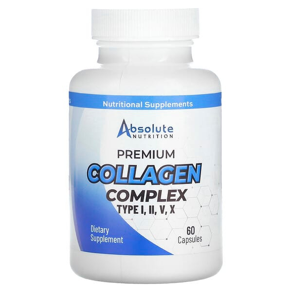 <img alt="Absolute Nutrition, Premium Collagen Complex, Type I, II, V, X, 60 Capsules" title="Absolute Nutrition, Premium Collagen Complex, Type I, II, V, X, 60 Capsules,708235090185"
