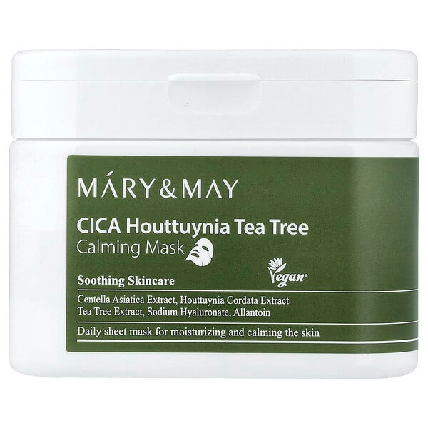 <img alt="Mary & May, CICA Houttuynia Tea Tree Calming Beauty Mask, 30 Sheets, 14.1 oz (400 g)" title="Mary & May, CICA Houttuynia Tea Tree Calming Beauty Mask, 30 Sheets, 14.1 oz (400 g),8809670681395"