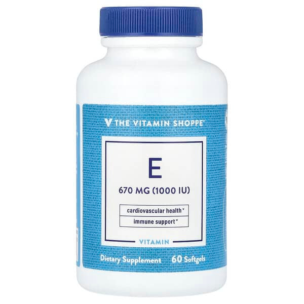<img alt="The Vitamin Shoppe, Vitamin E, 670 mg (1,000 IU), 60 Softgel" title="The Vitamin Shoppe, Vitamin E, 670 mg (1,000 IU), 60 Softgel,766536031733"