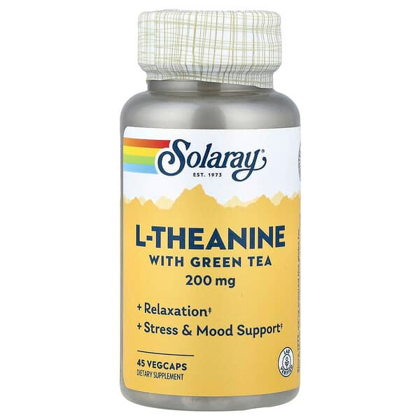 <img alt="Solaray, L-Theanine With Green Tea, 45 VegCaps" title="Solaray, L-Theanine With Green Tea, 45 VegCaps,076280049923"