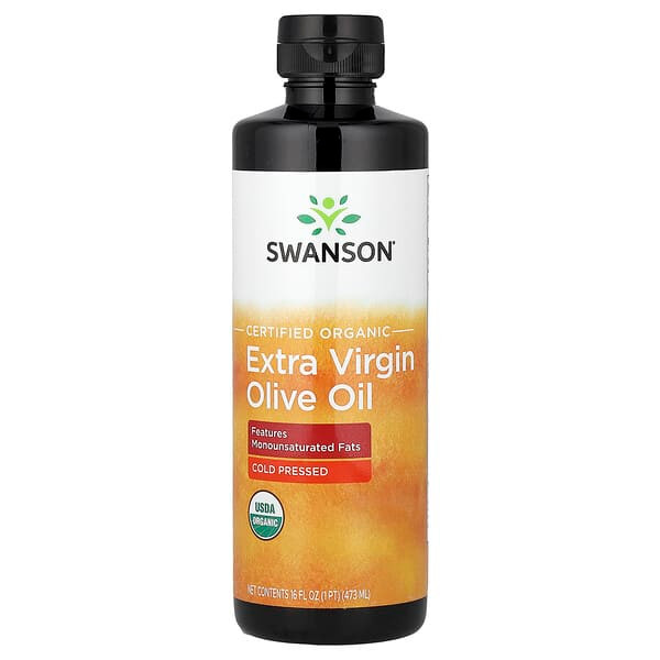 <img alt="Swanson Vitamins, Certified Organic Extra Virgin Olive Oil, Cold Pressed, 16 fl oz (473 ml)" title="Swanson Vitamins, Certified Organic Extra Virgin Olive Oil, Cold Pressed, 16 fl oz (473 ml),087614240060"