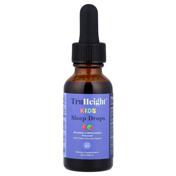 <img alt="TruHeight, Kids Sleep Drops, For Ages 2+, Strawberry, Watermelon, 1 fl oz (30 ml)" title="TruHeight, Kids Sleep Drops, For Ages 2+, Strawberry, Watermelon, 1 fl oz (30 ml),860012211487"