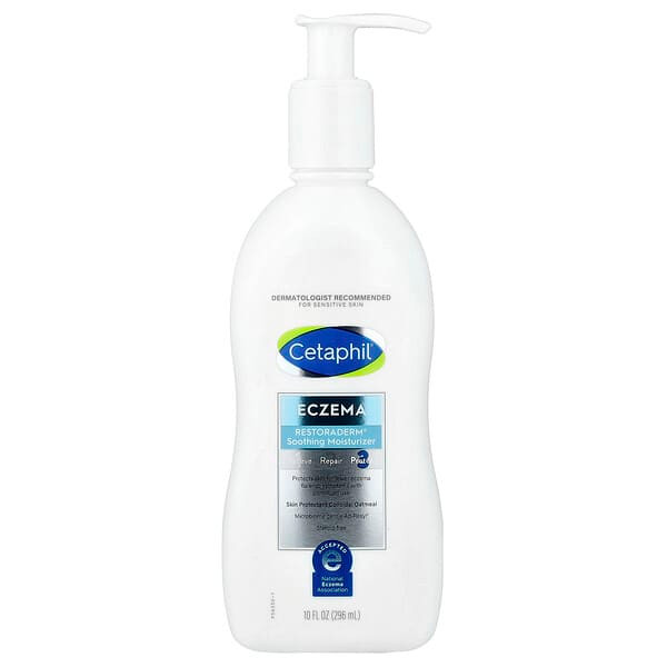 <img alt="Cetaphil, Eczema, Restoraderm Soothing Moisturizer, For Sensitive Skin, Fragrance Free, 10 fl oz (296 ml)" title="Cetaphil, Eczema, Restoraderm Soothing Moisturizer, For Sensitive Skin, Fragrance Free, 10 fl oz (296 ml),302990115048"