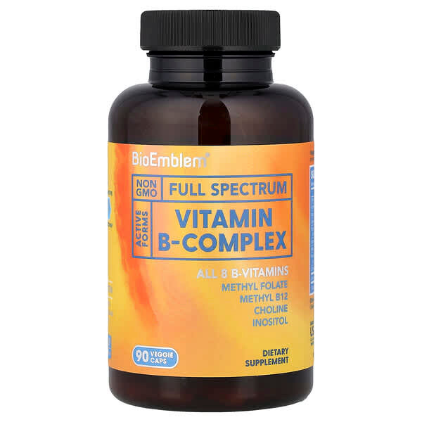 <img alt="BioEmblem, Vitamin B-Complex, 90 Veggie Caps" title="BioEmblem, Vitamin B-Complex, 90 Veggie Caps,810163820090"