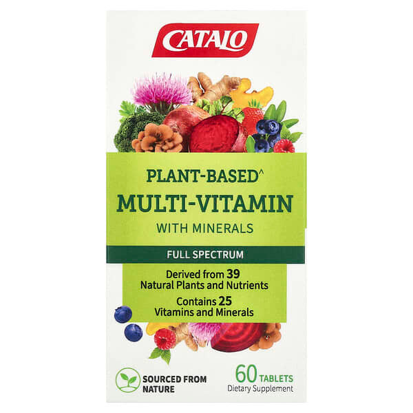 <img alt="CATALO, Plant-Based Multi-Vitamin with Minerals, 60 Tablets" title="CATALO, Plant-Based Multi-Vitamin with Minerals, 60 Tablets,810399028383"