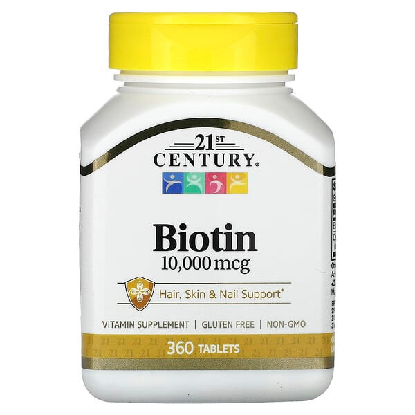 <img alt="21st Century, Biotin, 10,000 mcg, 360 Tablets" title="21st Century, Biotin, 10,000 mcg, 360 Tablets,740985280454"