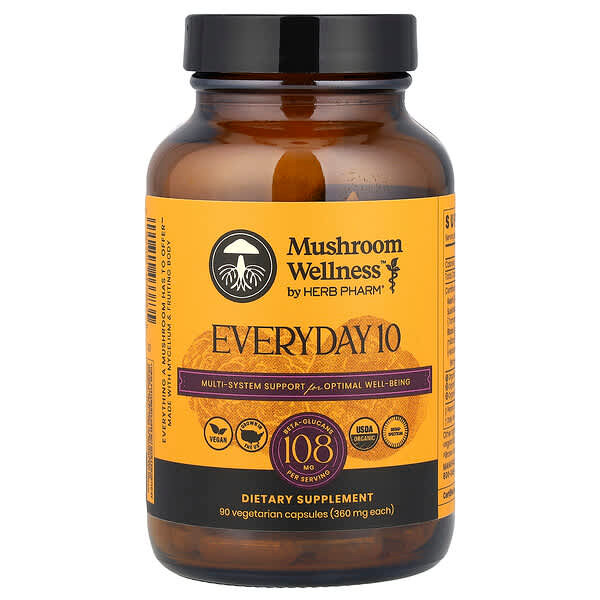 <img alt="Herb Pharm, Mushroom Wellness, Everyday 10, 90 Vegetarian Capsules" title="Herb Pharm, Mushroom Wellness, Everyday 10, 90 Vegetarian Capsules,090700033835"