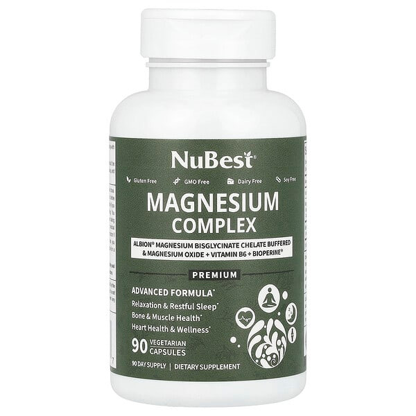 <img alt="NuBest, Magnesium Complex, 90 Vegetarian Capsules" title="NuBest, Magnesium Complex, 90 Vegetarian Capsules,850011016077"