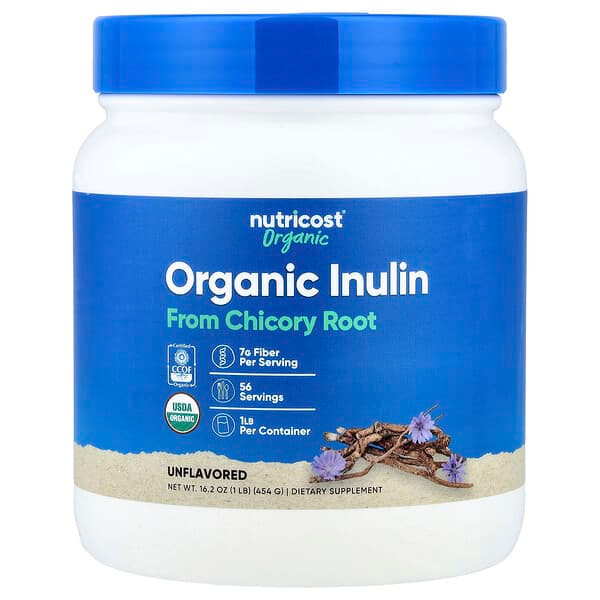 <img alt="Nutricost, Organic Inulin Powder, Unflavored, 16.2 oz (454 g)" title="Nutricost, Organic Inulin Powder, Unflavored, 16.2 oz (454 g),810014671086"