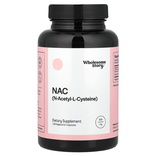 <img alt="Wholesome Story, NAC, 120 Vegetarian Capsules (600 mg per Capsule)" title="Wholesome Story, NAC, 120 Vegetarian Capsules (600 mg per Capsule),860007576508"