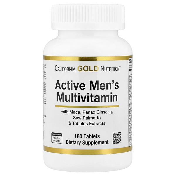 <img alt="California Gold Nutrition, Active Mens Multivitamin with Panax Ginseng Extract, Maca, Saw Palmetto, and Tribulus, 180 Tablets" title="California Gold Nutrition, Active Mens Multivitamin with Panax Ginseng Extract, Maca, Saw Palmetto, and Tribulus, 180 Tablets,898220024414"
