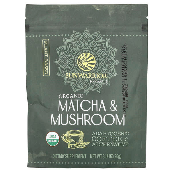 <img alt="Sunwarrior, Organic Matcha & Mushroom, 3.17 oz (90 g)" title="Sunwarrior, Organic Matcha & Mushroom, 3.17 oz (90 g),810100921255"