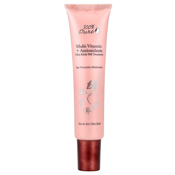 <img alt="100% PURE, Multi-Vitamin + Antioxidants Ultra Riche PM Treatment, 1.4 fl oz (40 ml)" title="100% PURE, Multi-Vitamin + Antioxidants Ultra Riche PM Treatment, 1.4 fl oz (40 ml),843585101355"