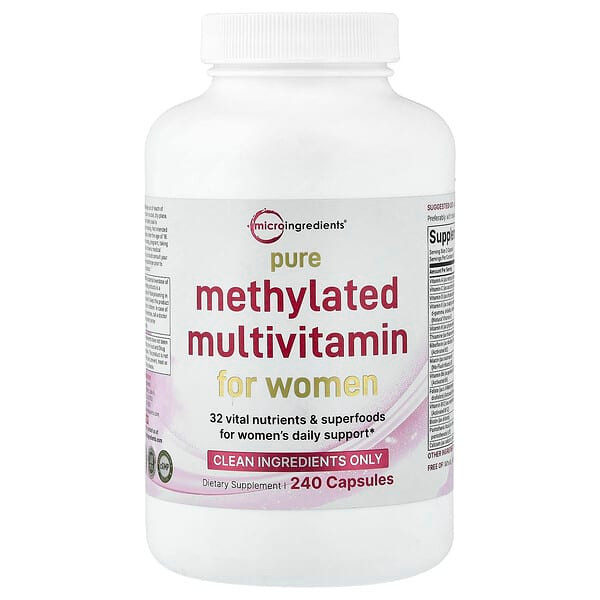 <img alt="Micro Ingredients, Pure Methylated Multivitamin For Women, 240 Capsules" title="Micro Ingredients, Pure Methylated Multivitamin For Women, 240 Capsules,850074438533"