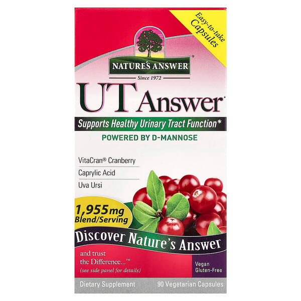 <img alt="Natures Answer, UT Answer, 90 Vegetarian Capsules" title="Natures Answer, UT Answer, 90 Vegetarian Capsules,083000263750"