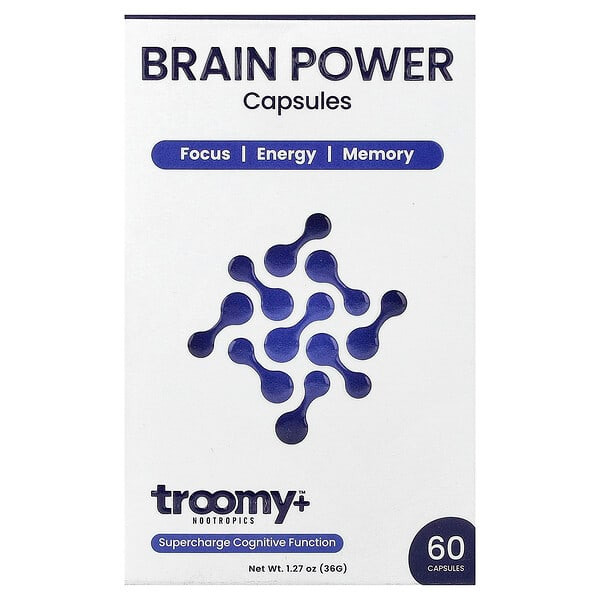 <img alt="Troomy Nootropics, Brain Power, 60 Capsules" title="Troomy Nootropics, Brain Power, 60 Capsules,657381125503"