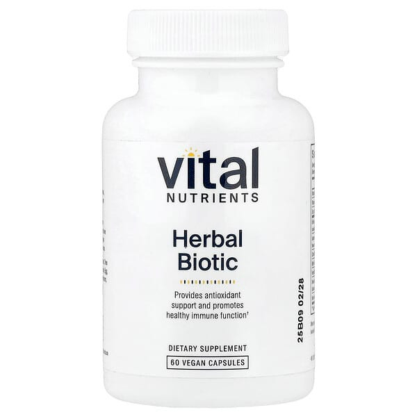 <img alt="Vital Nutrients, Herbal Biotic, 60 Vegan Capsules" title="Vital Nutrients, Herbal Biotic, 60 Vegan Capsules,693465221112"