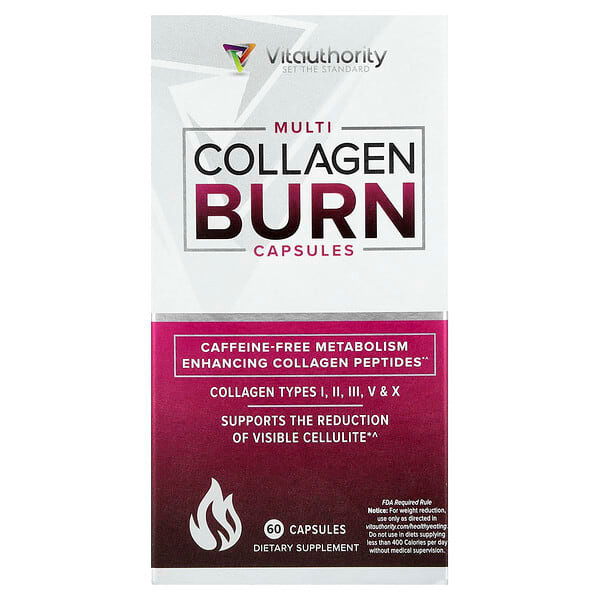<img alt="Vitauthority, Multi Collagen Burn, 60 Capsules" title="Vitauthority, Multi Collagen Burn, 60 Capsules,856360008831"