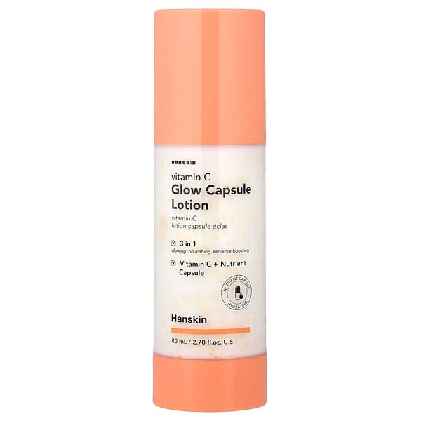 <img alt="Hanskin, Vitamin C Glow Capsule Lotion, 2.7 fl oz (80 ml)" title="Hanskin, Vitamin C Glow Capsule Lotion, 2.7 fl oz (80 ml),8809653233979"