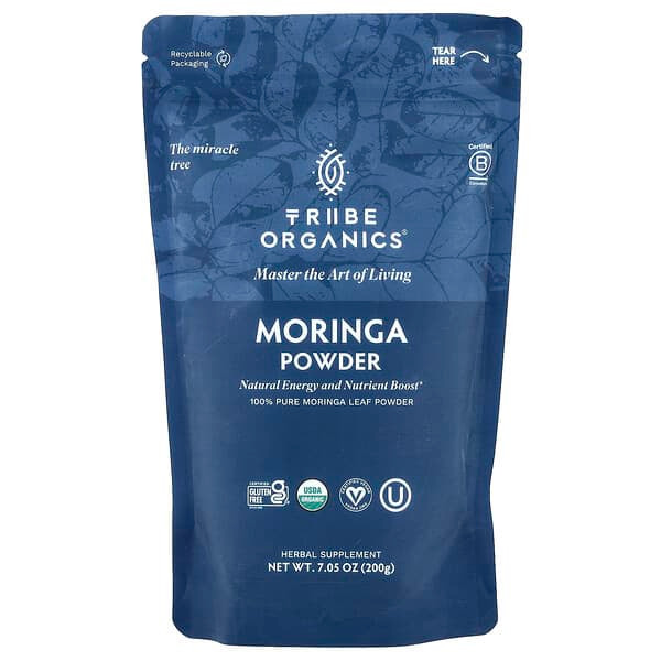 <img alt="Tribe Organics, Moringa Powder, 7.05 oz (200 g)" title="Tribe Organics, Moringa Powder, 7.05 oz (200 g),860010716076"