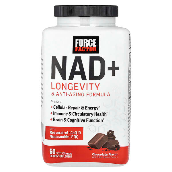 <img alt="Force Factor, NAD + Longevity & Anti-Aging Formula, Chocolate, 60 Soft Chews" title="Force Factor, NAD + Longevity & Anti-Aging Formula, Chocolate, 60 Soft Chews,810126662767"