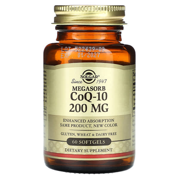 <img alt="Solgar, Megasorb CoQ-10, 200 mg, 60 Softgels" title="Solgar, Megasorb CoQ-10, 200 mg, 60 Softgels,033984009684"