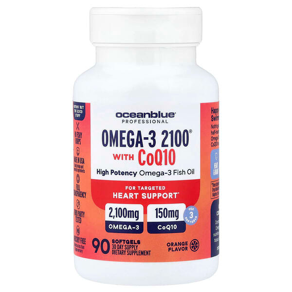 <img alt="OceanBlue, Professional, Omega-3 2100 with CoQ10, Orange, 90 Softgels" title="OceanBlue, Professional, Omega-3 2100 with CoQ10, Orange, 90 Softgels,850001449274"