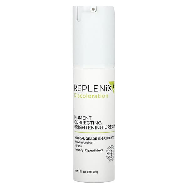 <img alt="Replenix, Discoloration, Pigment Correcting Brightening Cream, 1 fl oz (30 ml)" title="Replenix, Discoloration, Pigment Correcting Brightening Cream, 1 fl oz (30 ml),358211817000"
