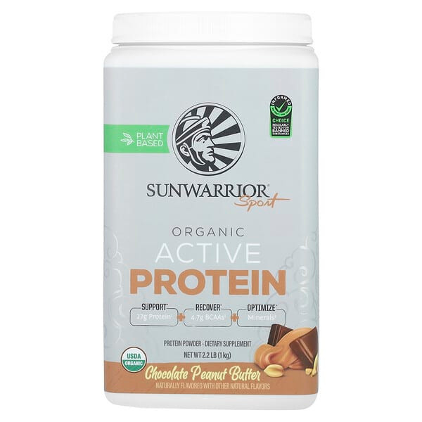 <img alt="Sunwarrior, Sport, Organic Active Protein, Chocolate Peanut Butter, 2.2 lb (1 kg)" title="Sunwarrior, Sport, Organic Active Protein, Chocolate Peanut Butter, 2.2 lb (1 kg),810100921293"