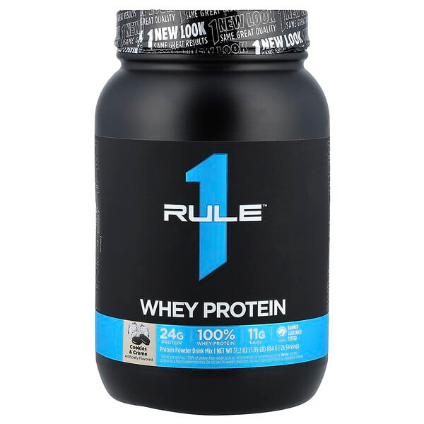 <img alt="Rule One Proteins, Whey Protein, Cookies & Creme, 1.95 lbs (884 g)" title="Rule One Proteins, Whey Protein, Cookies & Creme, 1.95 lbs (884 g),755571946874"