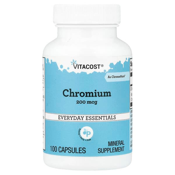 <img alt="Vitacost, Chromium, 200 mcg, 100 Capsules" title="Vitacost, Chromium, 200 mcg, 100 Capsules,813349010834"