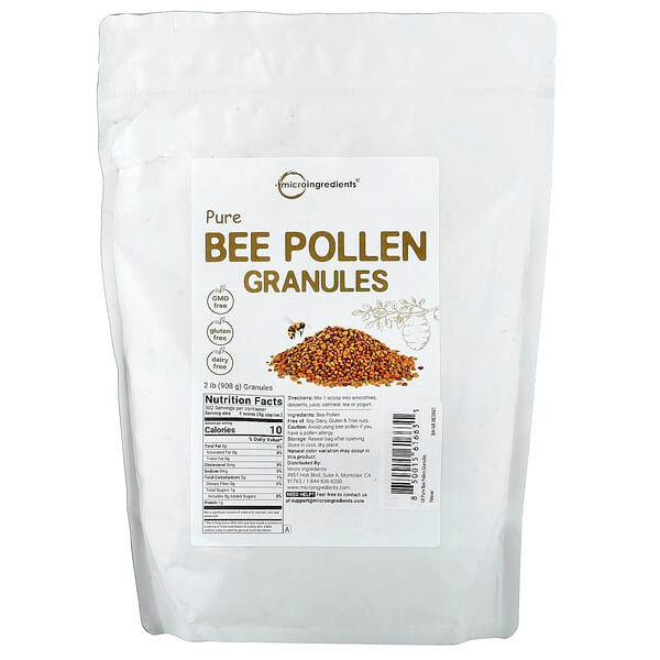 <img alt="Micro Ingredients, Pure Bee Pollen Granules, 2 lb (908 g)" title="Micro Ingredients, Pure Bee Pollen Granules, 2 lb (908 g),"