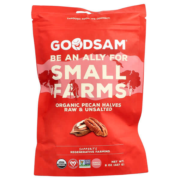 <img alt="GoodSam, Organic Pecan Halves, Raw & Unsalted, 8 oz (227 g)" title="GoodSam, Organic Pecan Halves, Raw & Unsalted, 8 oz (227 g),"