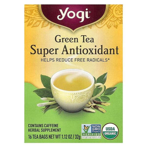 <img alt="Yogi Tea, Green Tea Super Antioxidant, 16 Tea Bags, 1.12 oz (32 g)" title="Yogi Tea, Green Tea Super Antioxidant, 16 Tea Bags, 1.12 oz (32 g),076950450363"