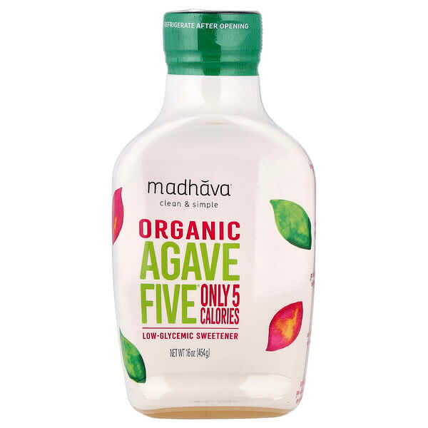 <img alt="Madhava, Clean & Simple, Organic Agave Five, Low-Glycemic Sweetener, 16 oz (454 g)" title="Madhava, Clean & Simple, Organic Agave Five, Low-Glycemic Sweetener, 16 oz (454 g),078314111002"