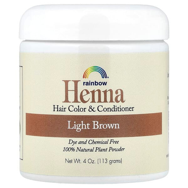 <img alt="Rainbow Research, Henna, Hair Color and Conditioner, Light Brown, 4 oz (113 g)" title="Rainbow Research, Henna, Hair Color and Conditioner, Light Brown, 4 oz (113 g),000518400132"